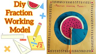 TLM Fraction working modelMaths project schoolproject school tlm tlmforkids [upl. by Redna950]