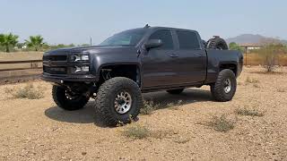 2015 Chevy Silverado Prerunner walk around bumpers tire cage long travel [upl. by Hanselka]