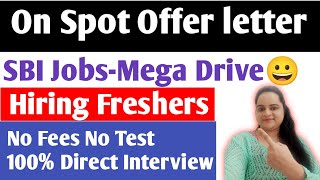 SBI Mega Drive  SBI jobs Latest vacancy  Earn form home Customer care jobs jobs 2024 [upl. by Gauntlett]