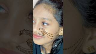 Nose ring mehandi designtrending nose ring pattern with henna [upl. by Strang]