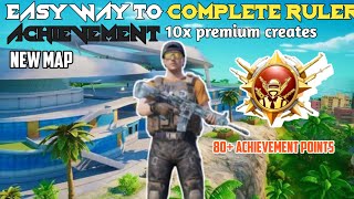 Easy Way To Complete Ruler Achievement PUBG Mobile With 10x free premium creates [upl. by Kcirderfla]