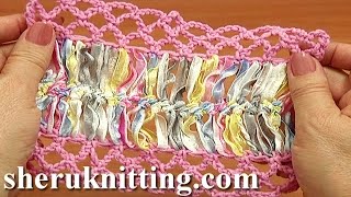 Crochet Mesh On Basic Strip Tutorial 33 Hairpin Crochet [upl. by Rein357]