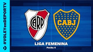 River vs Boca  Fecha 4  Liga Argentina de Vóley Femenino  VOLEYenDEPORTV [upl. by Lenod]