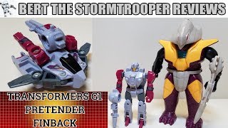 Transformers Generation 1 Pretender FINBACK Review Bert the Stormtrooper Reviews [upl. by Standing]