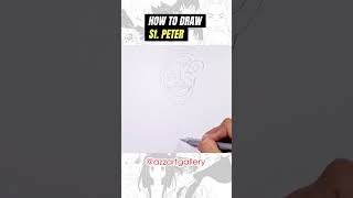 How to draw St Peter from Hazbin Hotel shorts hazbinhotel [upl. by Acinorej]