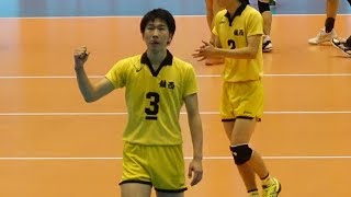 春高2018 鍬田憲伸選手の凄いスパイク・バックアタックと荒尾怜音選手のナイスレシーブampディグ Japan volleyball [upl. by Jezabelle]