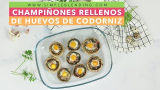 CHAMPIÑONES RELLENOS DE HUEVOS DE CODORNIZ  Champiñones al horno con huevo  Receta de champiñones [upl. by Ailee]