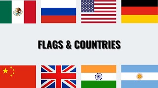 Learn Countries and Their Flags  Fun Flags of the World for Kids [upl. by Nirik]