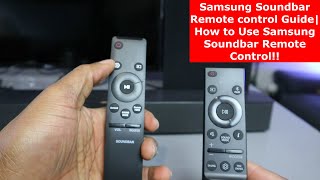 Samsung Soundbar Remote Control Guide How to Use Samsung Soundbar Remote Control [upl. by Auqemahs]