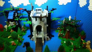 LEGO Castle Stop Motion Building Forestmens River Fortress 6077 [upl. by Raimes]