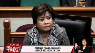 Cross examination of Justice Secretary Leila De Lima [upl. by Gnot]