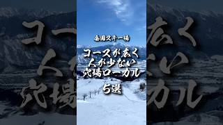 全国スキー場のコースが広いのに空いてる穴場のローカルスキー場5選 shorts スキー場 [upl. by Oderfla562]