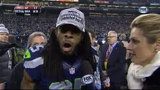 Richard Sherman Post Game Interview Goes Off On Crabtree Seahawks Win [upl. by Carlile]