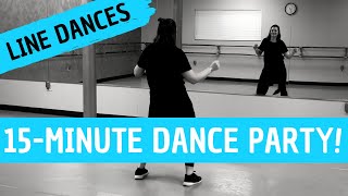 15MINUTE DANCE PARTY  featuring Cupid Shuffle Wobble Cha Cha Slide  Easy amp great for beginners [upl. by Domph388]