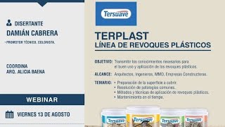 Webinar TERSUAVE “TERPLAST  LÍNEA DE REVOQUES PLÁSTICOS” [upl. by Jude848]