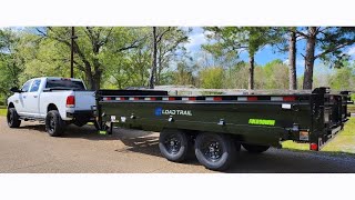 16ft LoadTrail Deckover Dump Trailer with fold down sides walk around [upl. by Eustatius644]