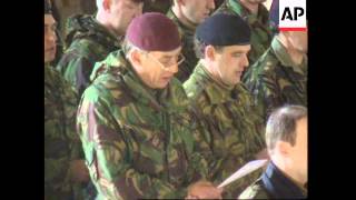 CROATIA REPATRIATION SERVICE HELD FOR 3 DEAD BRITISH IFOR TROOPS [upl. by Fontana522]