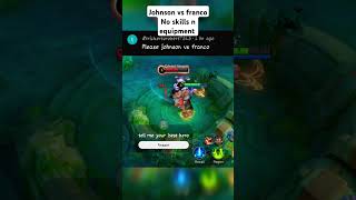 Johnson vs Franco level 1vs1 mobilelegends moba mlbb shortsfeed shorts legends global [upl. by Sammons]