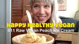 Raw Vegan Peach Ice Cream Recipe [upl. by Sorilda]