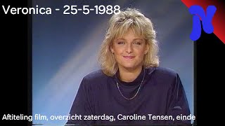 Veronica  Aftiteling film programmaoverzicht Caroline Tensen en einde 2551988 [upl. by Godiva780]