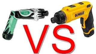 Review DeWalt DCF680 VS Hitachi DB3DL Cordless Screwdrivers [upl. by Cherida]