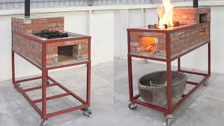 How to make a wood stove  portable oven convenient for the family [upl. by Vinna597]