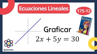 Gráfica de Ecuación Lineal  Problema 12  Ejercicio 175 Baldor [upl. by Terence]