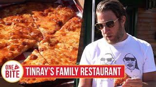 Barstool Pizza Review  Tinrays Family Restaurant Brockton MA presented by BODYARMOR [upl. by Malek]