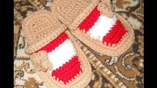 Тапочки крючком  Crochet sneaker  1 часть  вязание подошвы [upl. by Oinesra867]