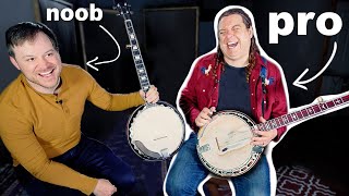 Learning the Banjo w a Pro [upl. by Olrac]