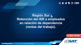 Retención del ISR a empleados en relación de dependencia rentas del trabajo [upl. by Srini]