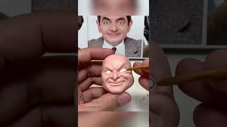 Clay Artisan JAY ：Crafting Mr Bean’s Expressive Clay Portrait [upl. by Broadbent]