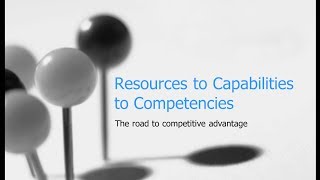 Resources to Capabilities to Competencies [upl. by Aneel222]