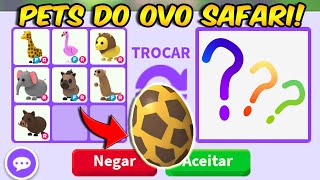 TROCANDO TODOS OS PETS DO OVO DE SAFÁRI SAFARI EGG Adopt Me [upl. by Laersi]