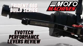 Triumph Trident 660 Evotech Performance Levers Review  Moto Machines [upl. by Adnaloj91]