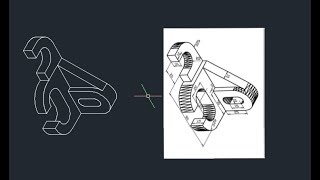 Autocad Isometric Drawing 18 [upl. by Kinelski]