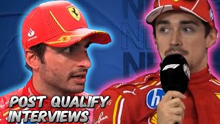 Sainz amp Leclerc Interviews After SPA🇧🇪 Qualify [upl. by Nidla]