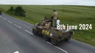 80th DDay 130 military vehicles convoy in normandy 8th june 2024 [upl. by Cormac]