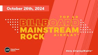 Billboard Mainstream Rock Songs Airplay Top 40 October 26th 2024 [upl. by Ayotnahs128]