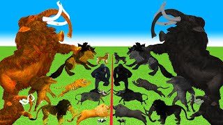 Prehistoric Mammals vs Shadow Itself Mammals Size Comparison Mammoth Mastodon Vs Woolly Mammoth [upl. by Acireed]