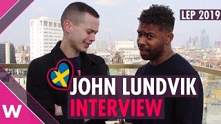 John Lundvik Sweden London Eurovision Party 2019 INTERVIEW [upl. by Ylnevaeh505]