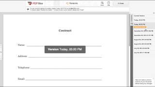 WorryFree Editing with Versions in PDFfiller [upl. by Kubetz]