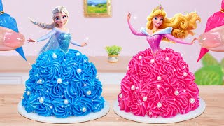 How To Make Beautiful Miniature Princess Cake Decorating 💞👑 Tsunami Cake Ideas By Mini Cakes [upl. by Naesad]