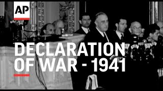 Declaration of War  1941  Movietone Moment  11 December 2020 [upl. by Aurelio533]