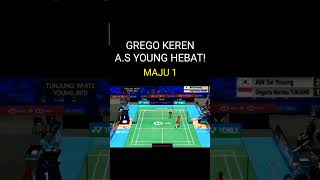 BEST ATTACK AN SE YOUNG vs GREGORIA MARISKA TUNJUNG Badminton Bulutangkis NIH v1aa [upl. by Gerge]