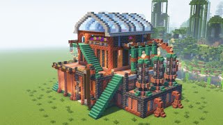 How to build Steampunk Factory House  Minecraft tutorial [upl. by Willie]