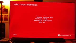 PS4 Pro HDR Video Output 2160pRGB Yuv422 [upl. by Ykciv]