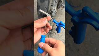 How to fix a punctured vakuum tire  the fastest emergency tire repair method tire tirerepair [upl. by Audwen]