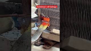 Hitachi split AC outdoor condenser coil leakage howtoservicesplitairconditionerathome ￼ [upl. by Ellened33]