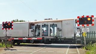 Weedkiller Train at Burton Road No1 Level Crossing Lincolnshire [upl. by Ynffit]